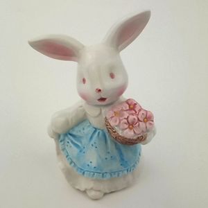 Vintage ceramic bunny Easter figurine